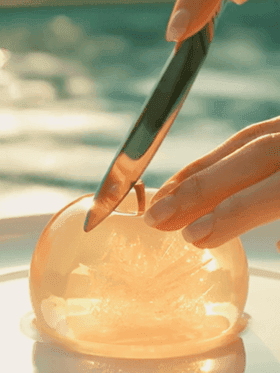 Cutting Fruit ASMR AI video cover showing sliced fruit and cutting visuals