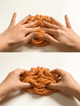 Food Slime ASMR AI video cover showing slime and food textures