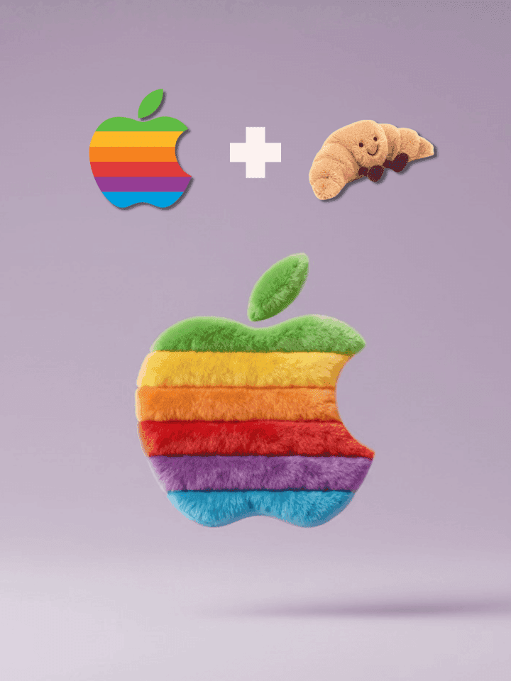 AI brand logo x material example showing textured logo treatment