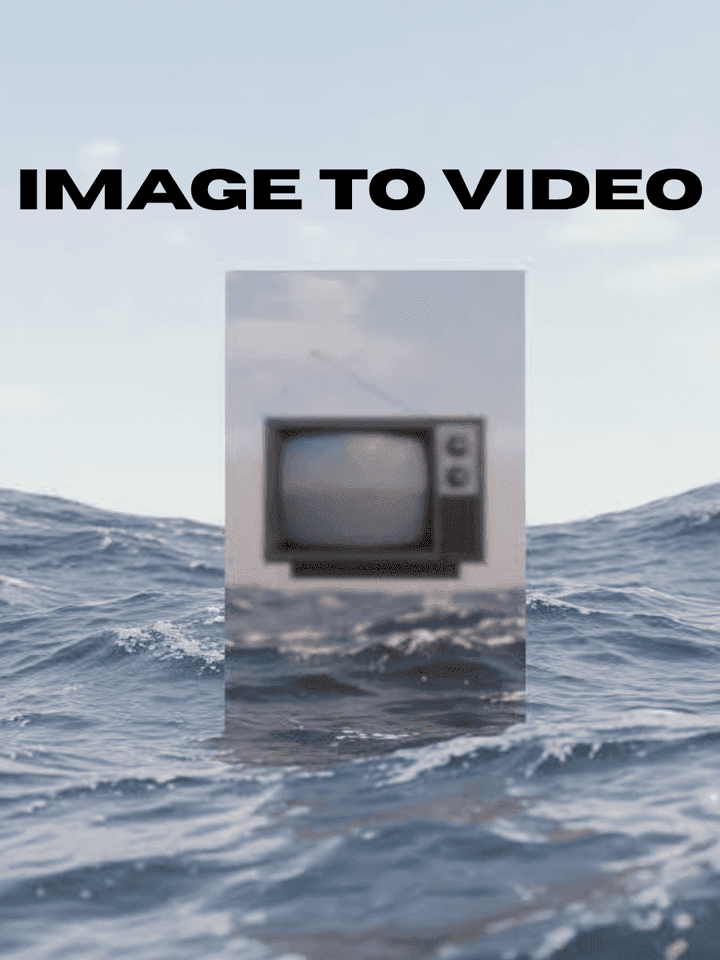 AI-generated image to video conversion example showing animated visual output