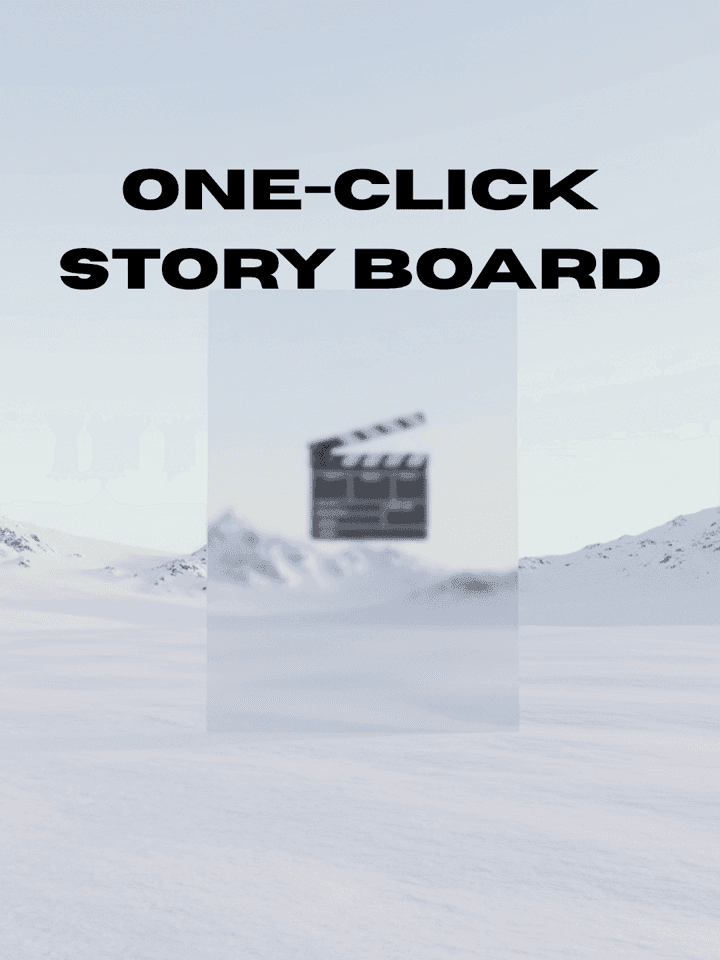 AI one-click storyboard workflow example showing visual narrative panels