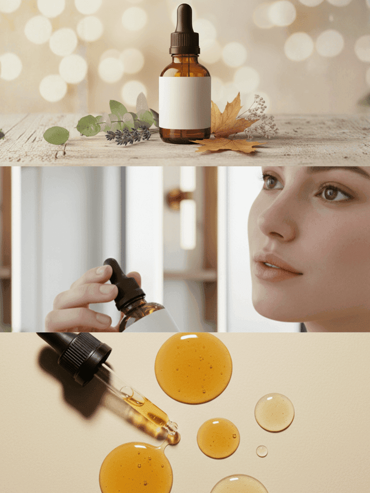 AI skincare product photo set example with premium e-commerce visuals