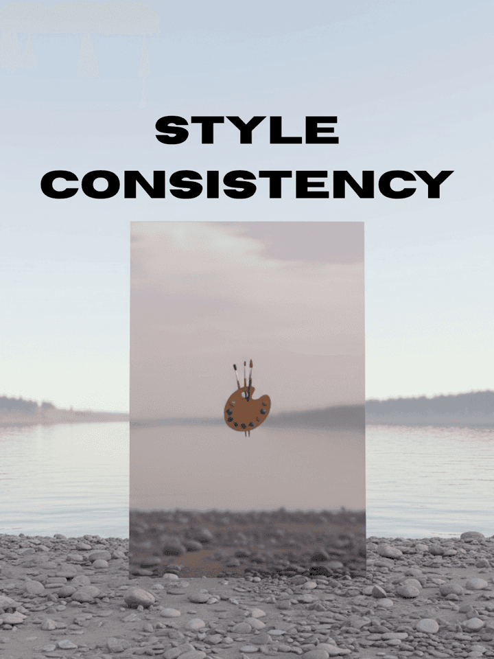 AI style consistency workflow example showing unified visual style
