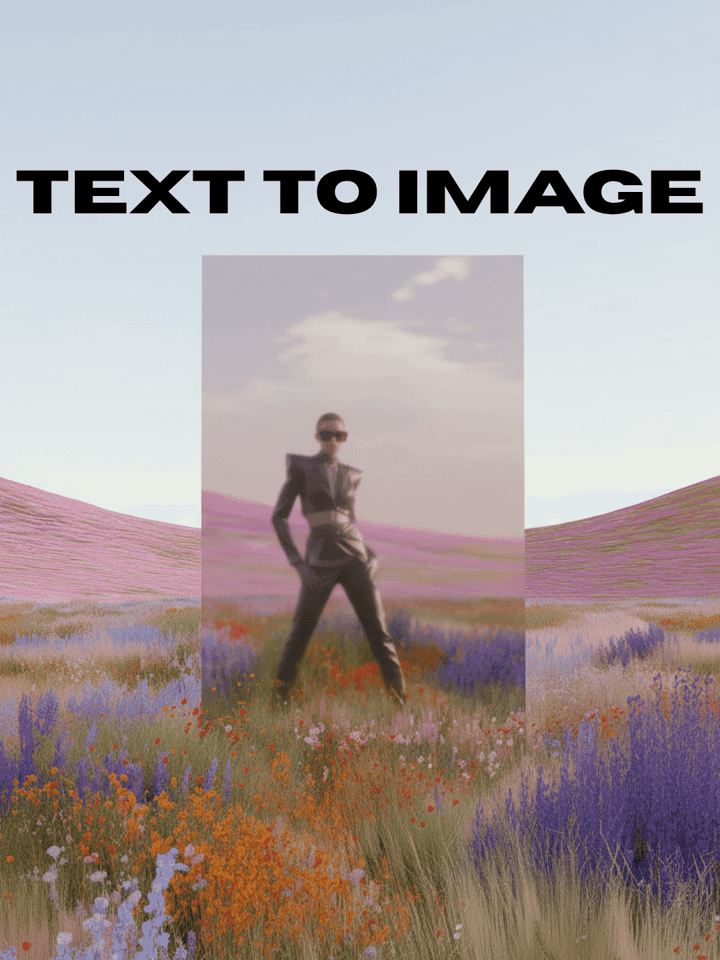 AI text to image generation workflow example showing creative visual output